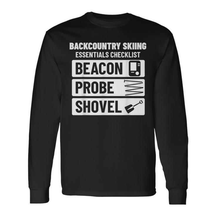 バックカントリースキー エッセンシャルチェックリスト ゲレンデ外スキーヤー用 長袖Tシャツ