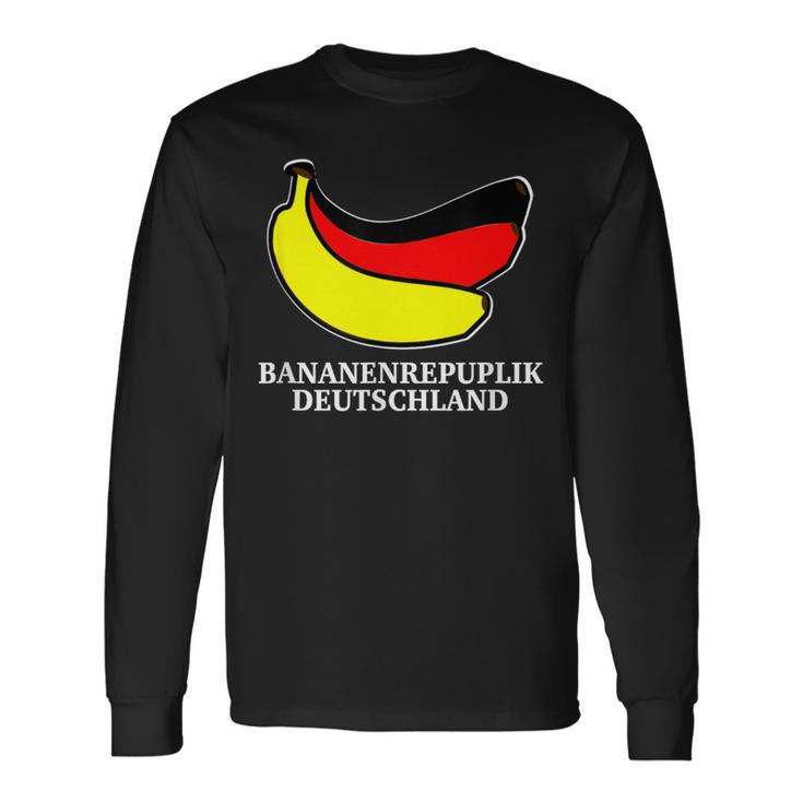 バナナギフト Ddr Brd 政治 ギフト バナナ共和国 ドイツ 長袖Tシャツ