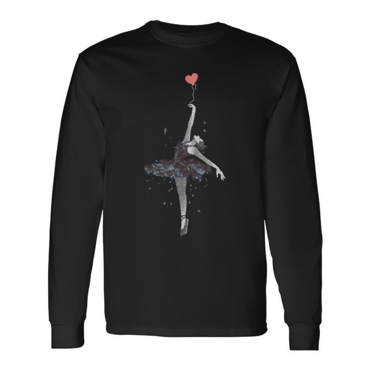 バレエジャージ バレリーナ ギフト 長袖Tシャツ