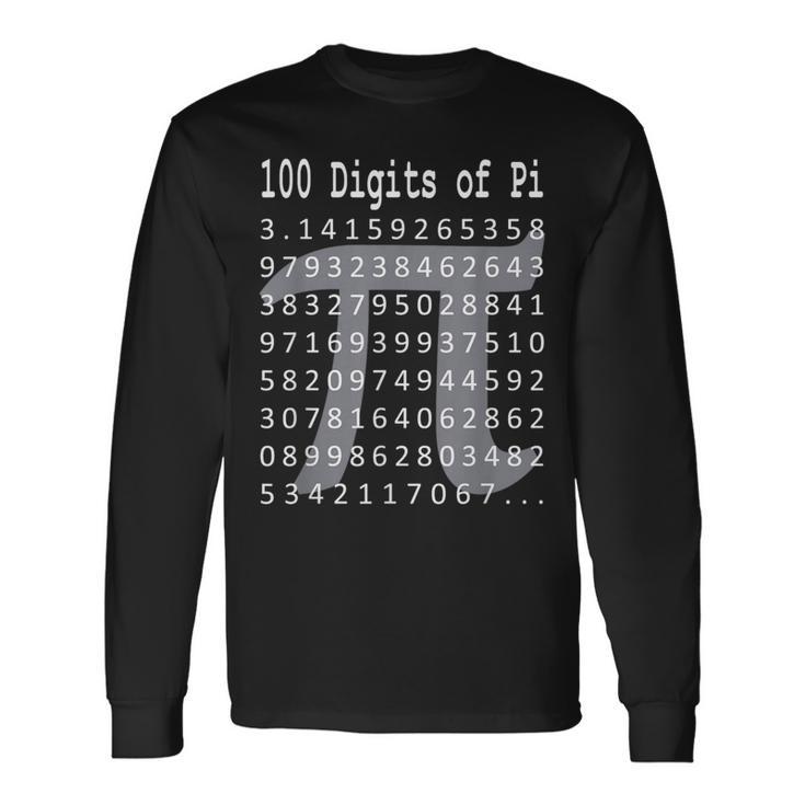 パイシャツ 100桁のパイ 100桁のパイ記号 算数 長袖Tシャツ