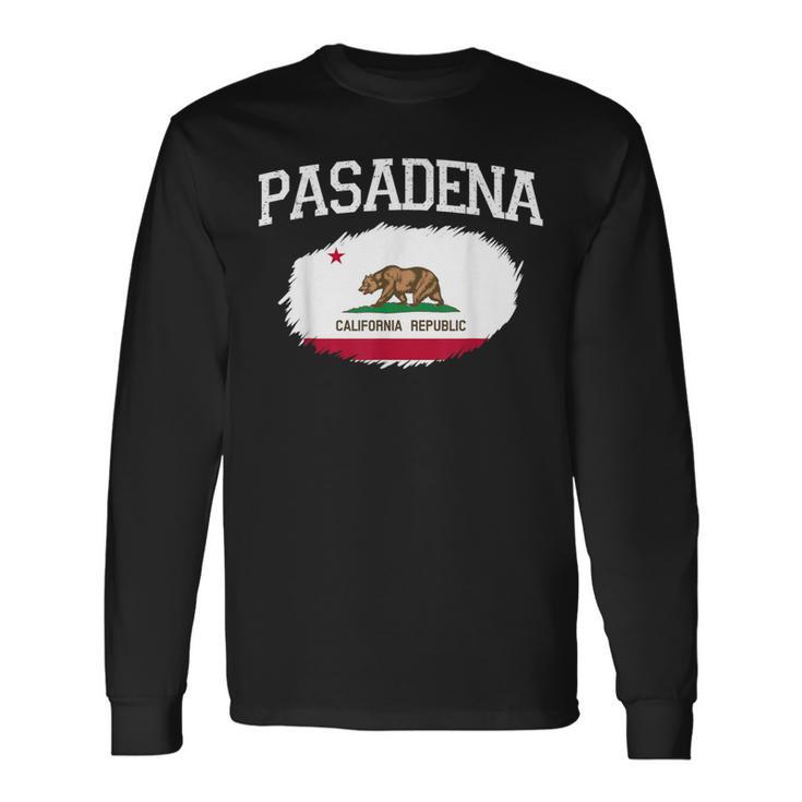 パサデナ カリフォルニア州旗 ビンテージ Usa スポーツ メンズ レディース 長袖Tシャツ