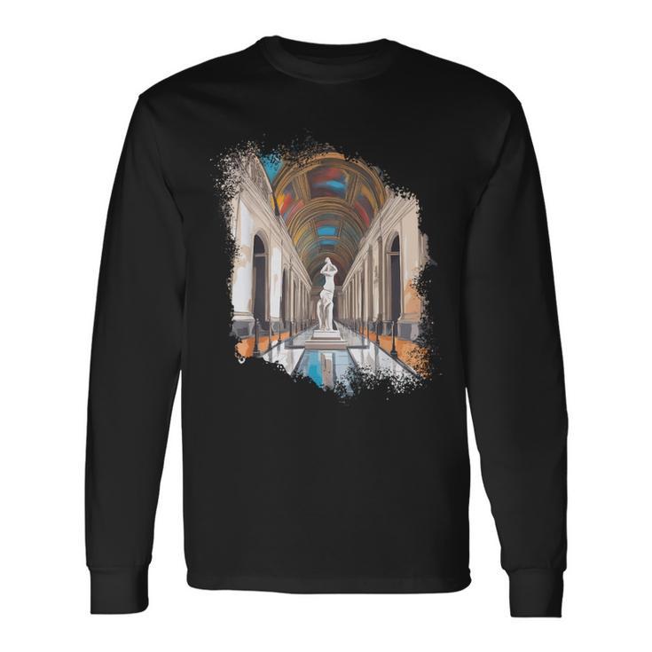 パリ アートワーク ルーヴル美術館 フランス観光 フランス 長袖Tシャツ