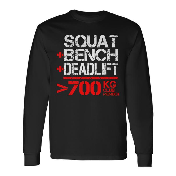 パワーリフティング700kgクラブメンブ Powerlifting 700 Kg Club Member 長袖Tシャツ