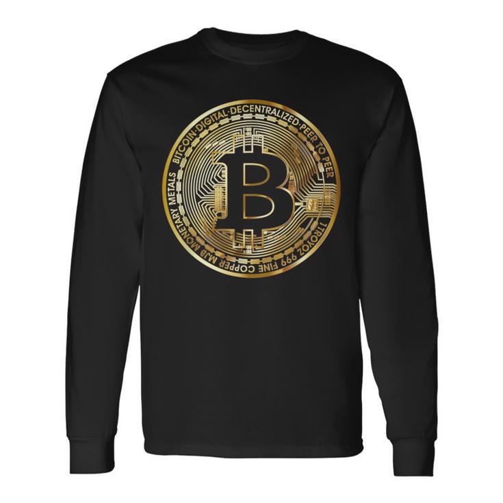 ビットコインbtcコイン暗号トレーダーBitcoinフューチャーフリーダムギフト 長袖Tシャツ