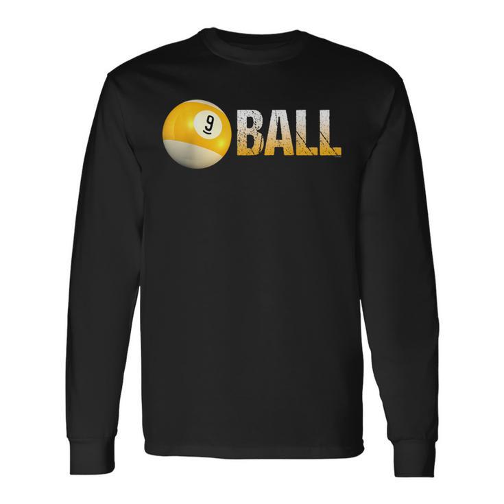 ビリヤード プールボール 9ボール アパレル 9ボール チーム リーグ用 長袖Tシャツ