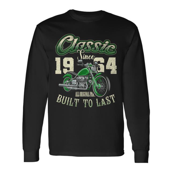 ビンテージ バイク バイカー バイクの誕生日 1964 年生まれ 長袖tシャツ 長袖Tシャツ