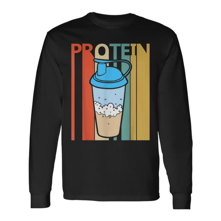 ビンテージ・スタイル タンパク質 長袖Tシャツ