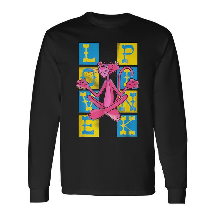 ピンクパンサー ヴィンテージ ラブ&ピンク禅チョークアート 長袖Tシャツ