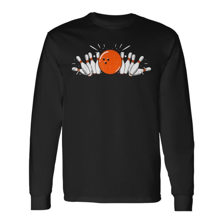 ピンボウリング I ボウラー I ボウリングチーム I ボウリング 長袖Tシャツ