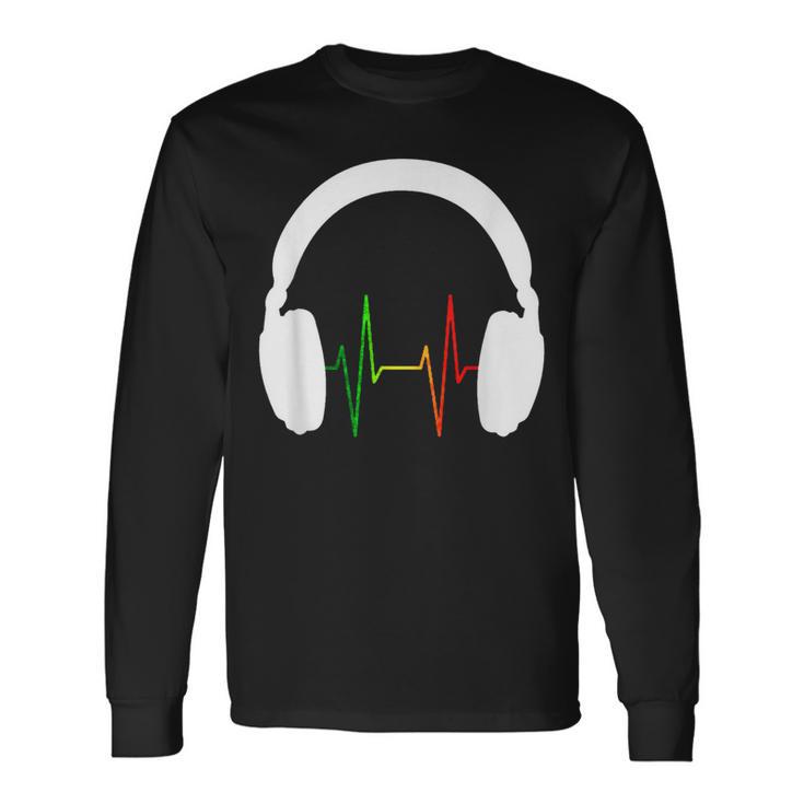 ファニー ラスタ ギフト メンズ レディース クール ラスタカラー ヘッドホン 長袖Tシャツ