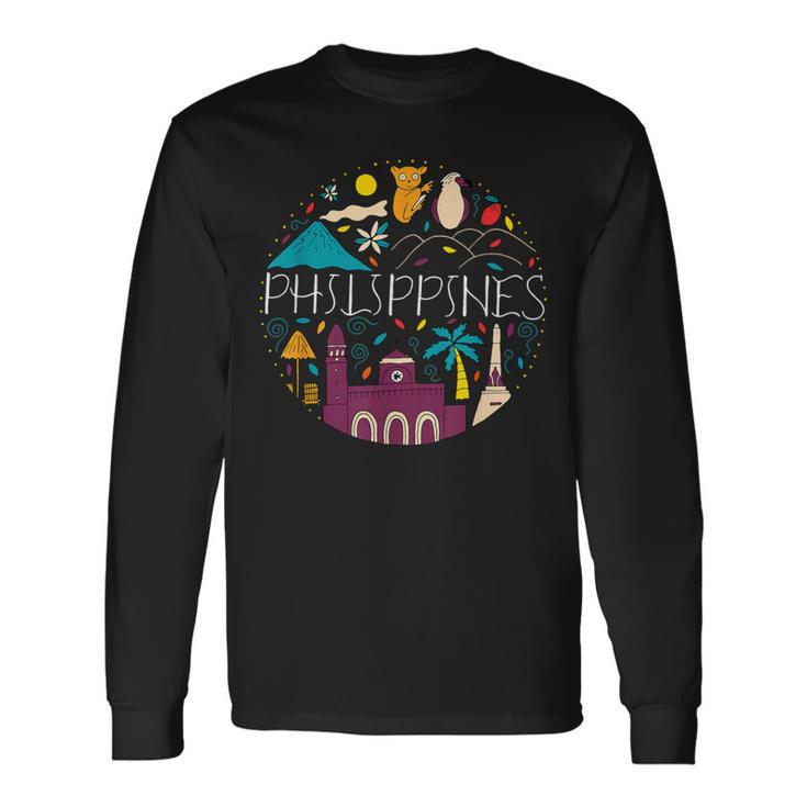 フィリピンの面白い国民のシンボル フィリピンのお土産 長袖Tシャツ