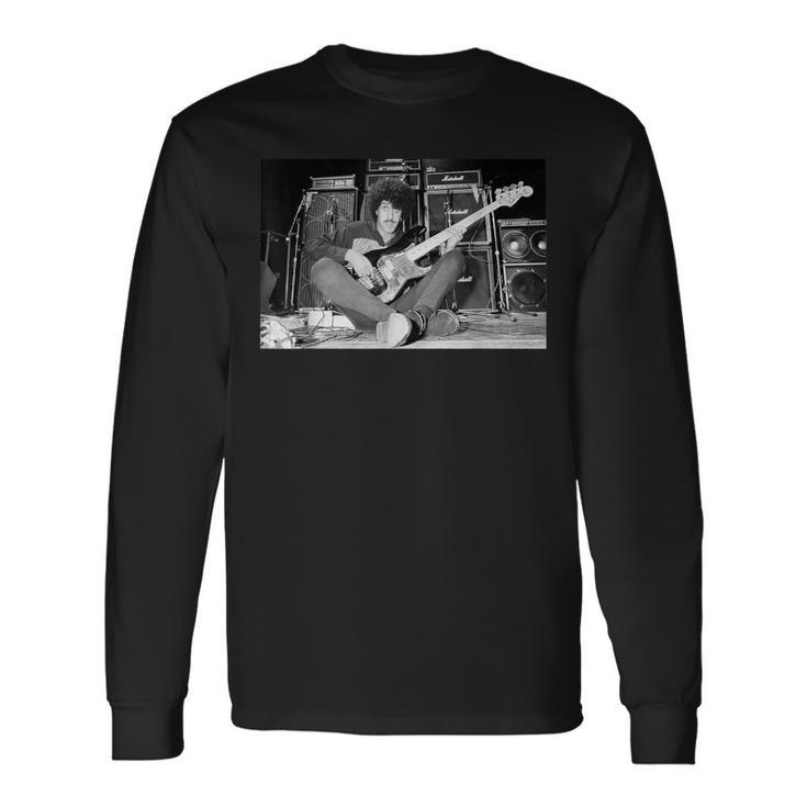 フィル・ライノット・シン・リジー・レコーディング・サンダー・アンド・ライトニング 1982 長袖Tシャツ
