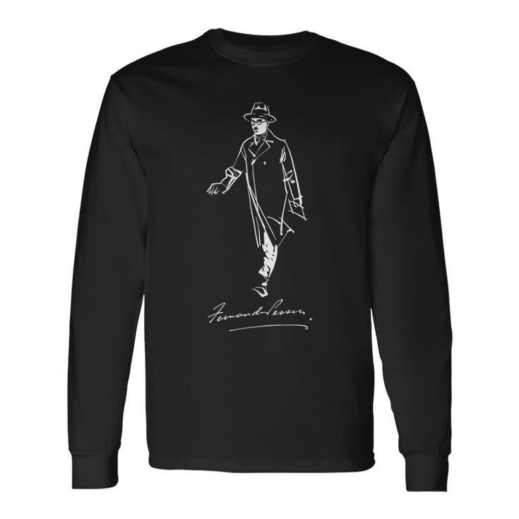 フェルナンド・ペソア ポルトガルの詩人、詩、ポルトガル 長袖Tシャツ