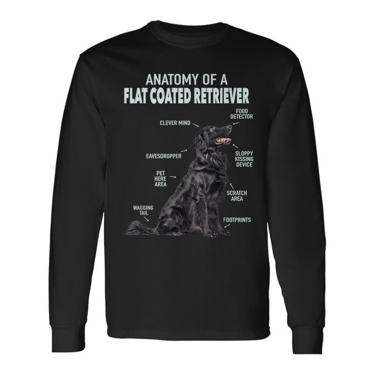 フラットコートレトリバーの解剖学 長袖Tシャツ
