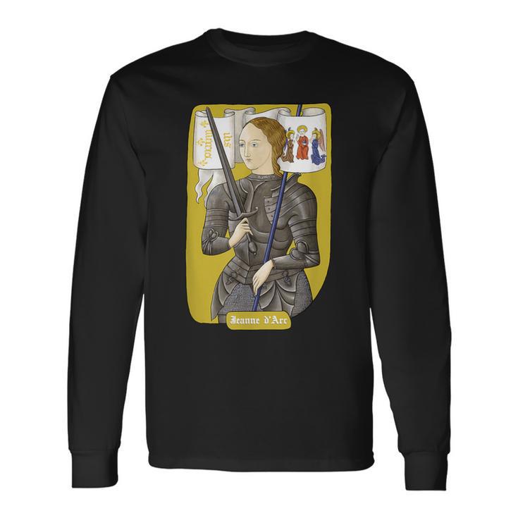 フランスのヒロインの聖ジャンヌ・ダルク 長袖Tシャツ