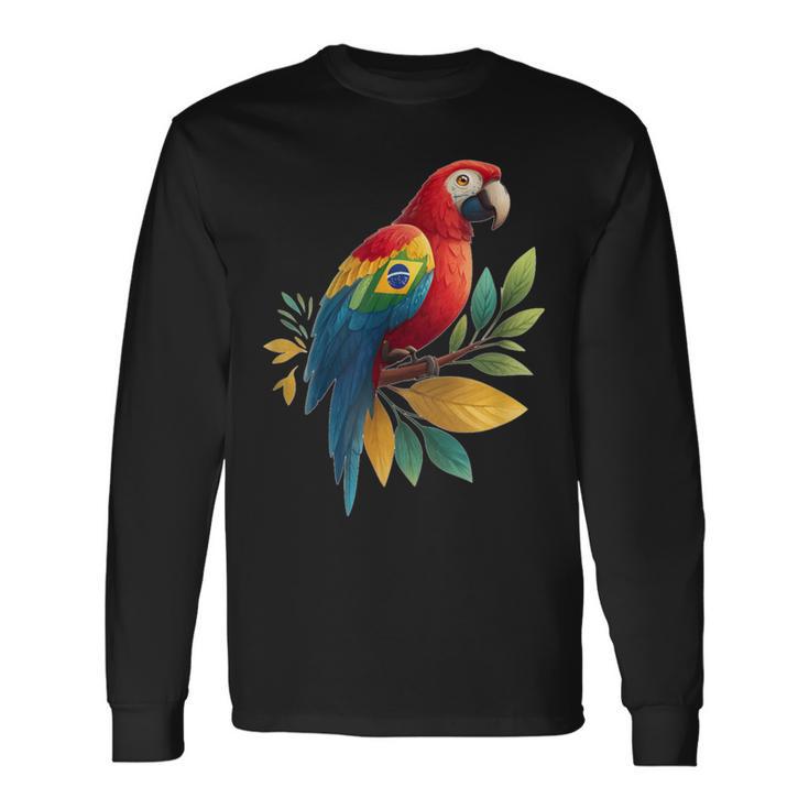 ブラジルの動物愛好家のための素敵なオウムの鳥のコスチューム 長袖Tシャツ