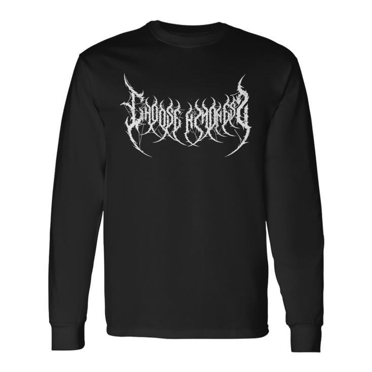 ブラックメタル＆デスメタルヘッドバンガーチョイスカインドネス 長袖Tシャツ