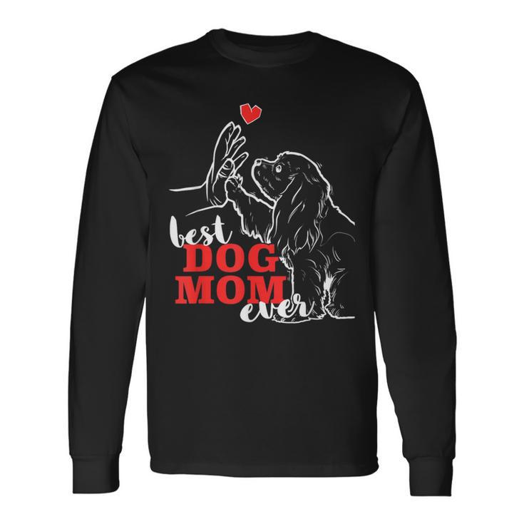 ベスト・キャバリア・キング・チャールズ・スパニエル・パパ・スパニエル 長袖Tシャツ