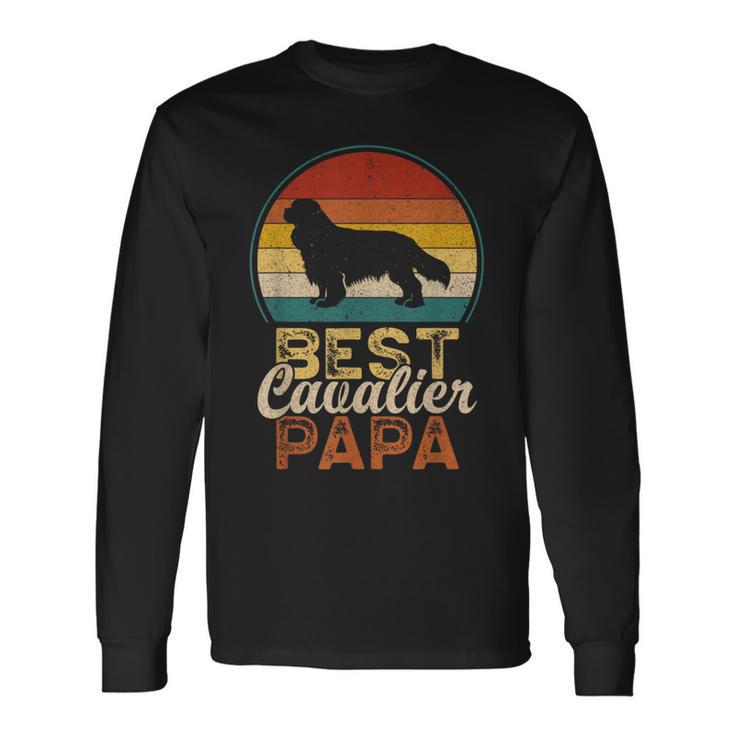 ベスト・キャバリア・パパ、キング・チャールズ・スパニエル 長袖Tシャツ