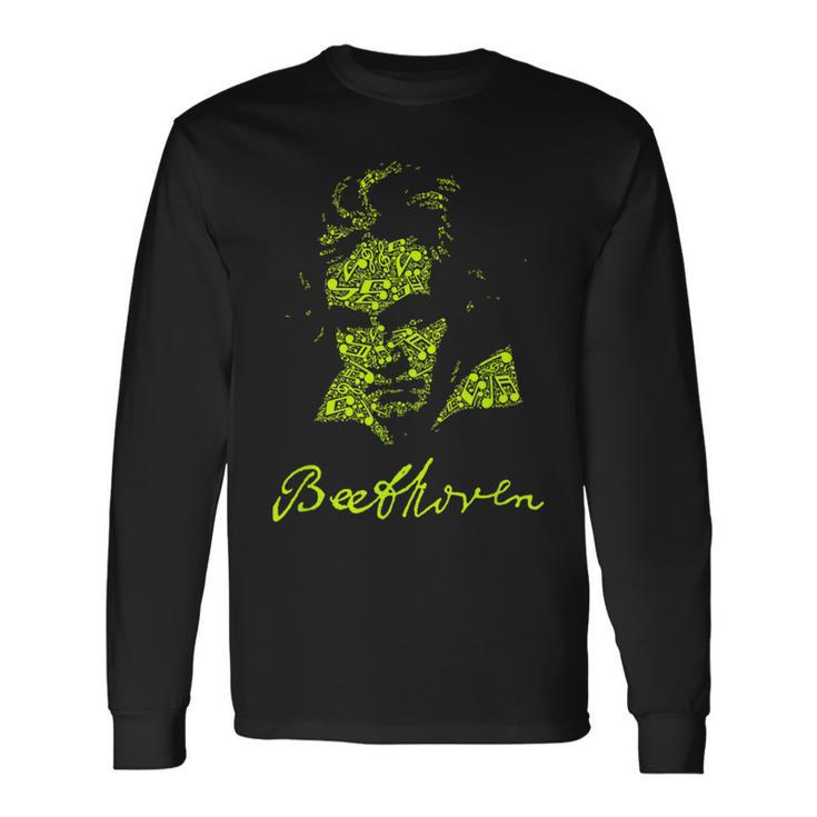 ベートーヴェン ドイツ 作曲家 クラシック楽譜 長袖Tシャツ