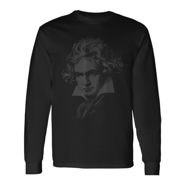 ベートーヴェン ポートレート ルートヴィヒ・ヴァン ベートーヴェン クラシック音楽 長袖Tシャツ