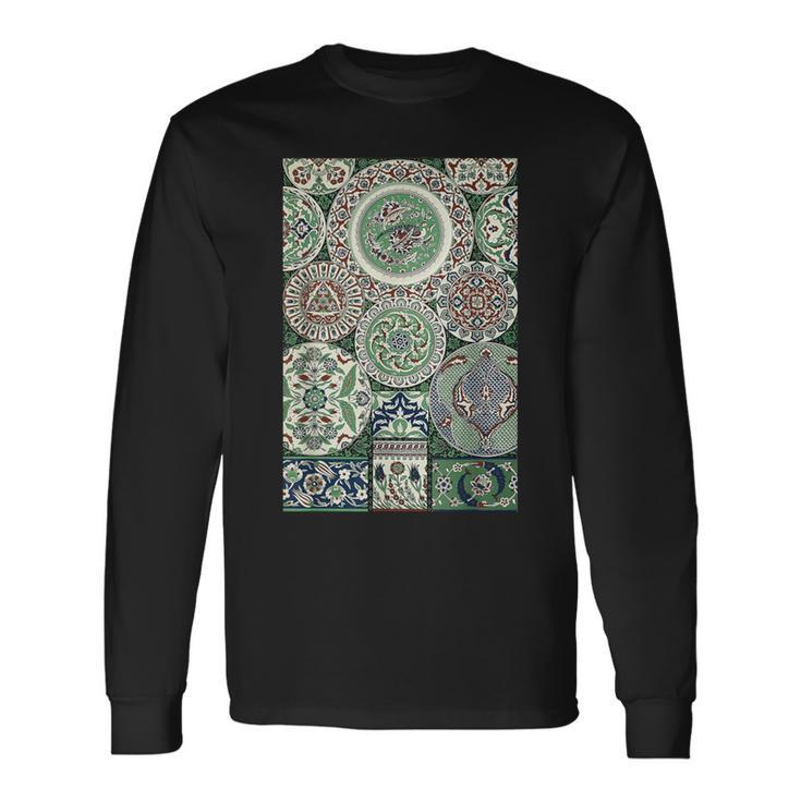 ペルシャ 中東 イラン アラビア語 イスラム教 パターンデザイン 長袖Tシャツ ギフトのアイデア