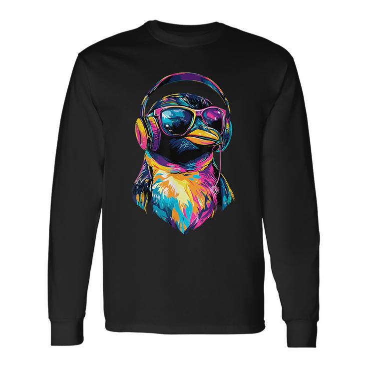 ペンギン皇帝ペンギン小人ペンギン愛かわいいペンギン 長袖Tシャツ