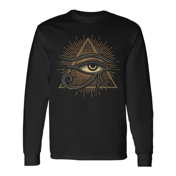 ホルスの目 エジプトのシンボル 古代エジプト神話 長袖Tシャツ