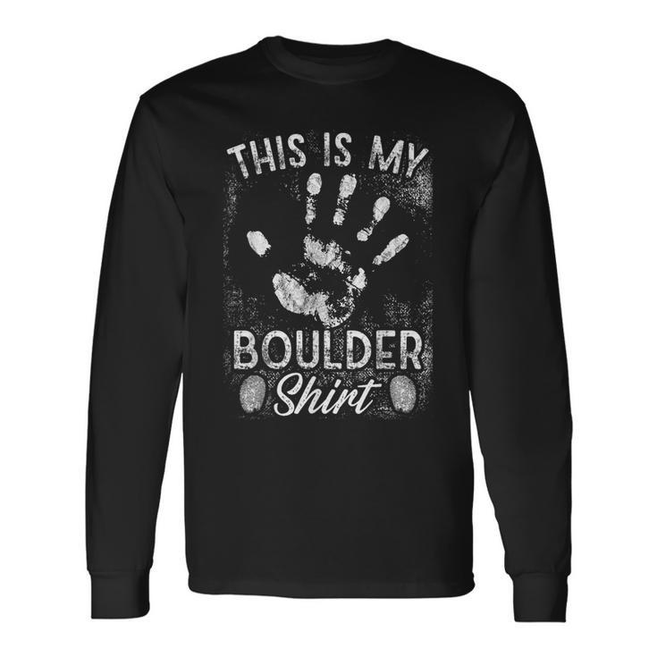 ボルダリング チョーク手形 長袖Tシャツ