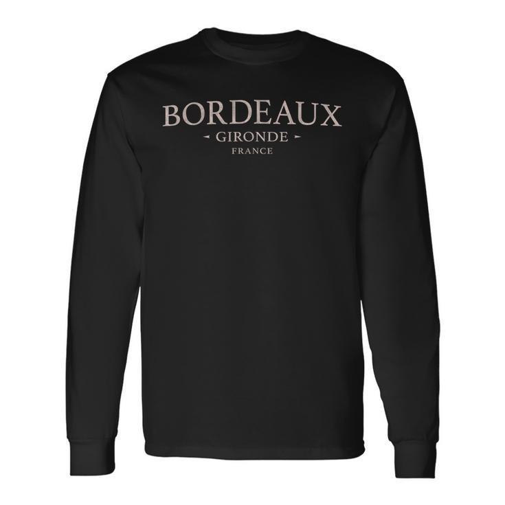 ボルドー フランス シンプル ボルドー フランス 長袖Tシャツ