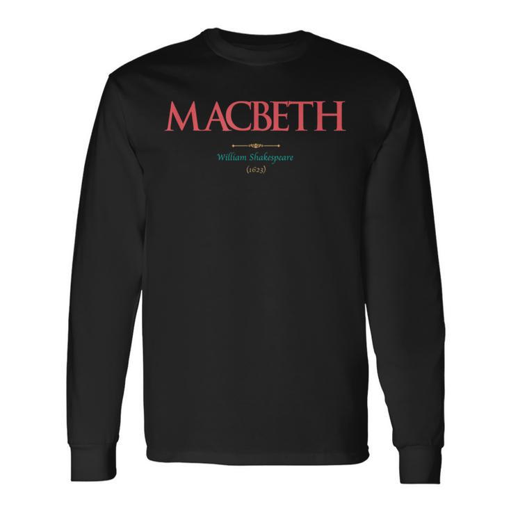 マクベス ウィリアム・シェイクスピア 長袖Tシャツ