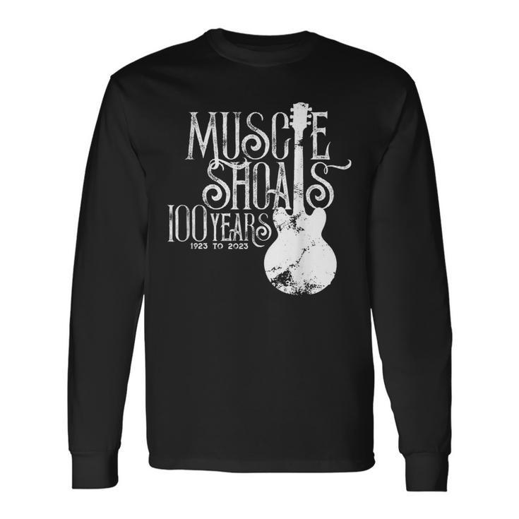 マッスルショールズ、アラバマ州ヴィンテージソウルファン100周年記念 長袖Tシャツ