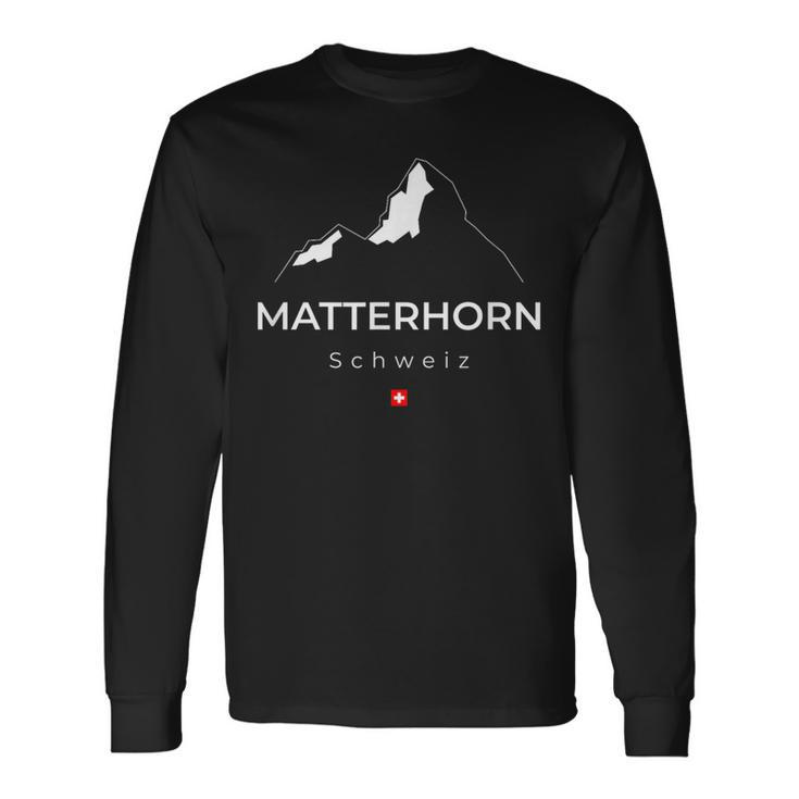 マッターホルン スイス 登山 ハイキング 長袖Tシャツ