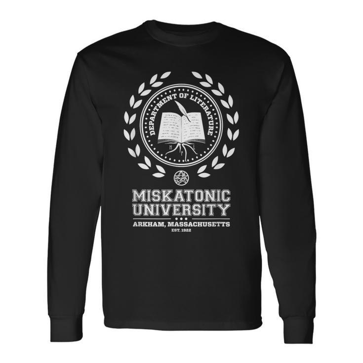 ミスカトニック大学クトゥルフ神話ネクロノミコン Call Of Cthulhu Miskatonic 大学 長袖Tシャツ