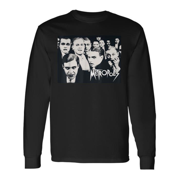 メトロポリス（Metropolis）- 男たちの乱痴気騒ぎ -1927年sf映画 レトロ アート かっこいい 長袖Tシャツ
