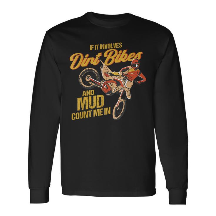 モトクロスバイカー、オートバイ、ダートバイク、スーパーモト。 長袖Tシャツ