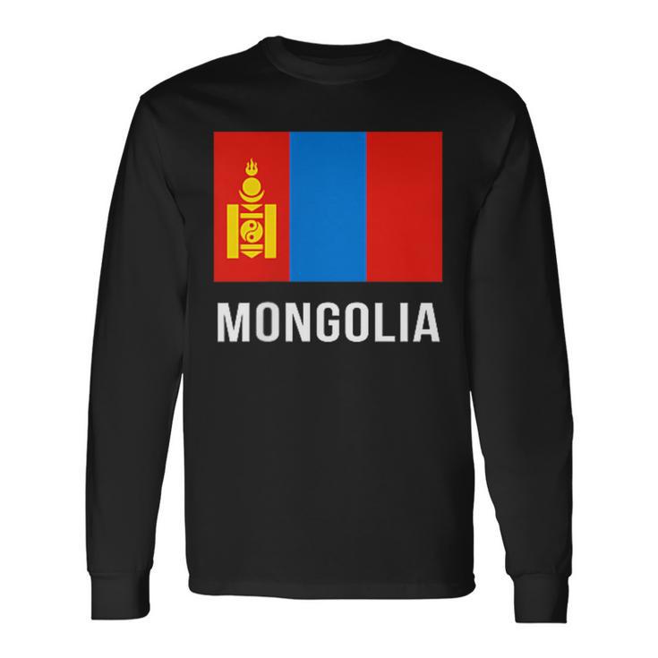 モンゴル モンゴル国旗 長袖Tシャツ
