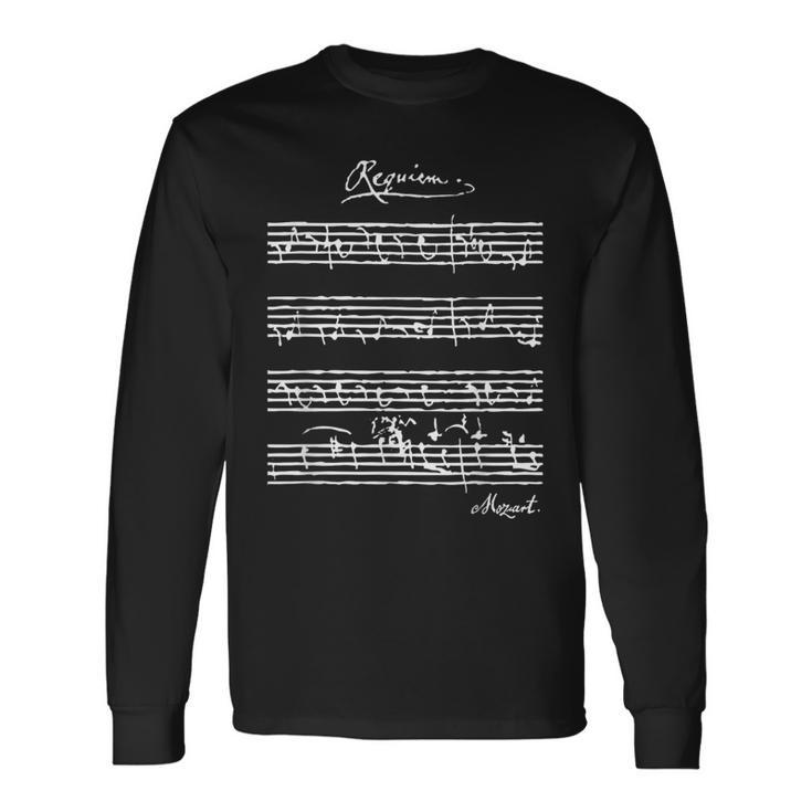 モーツァルトのレクイエム クラシック音楽愛好家tシャツ 長袖Tシャツ