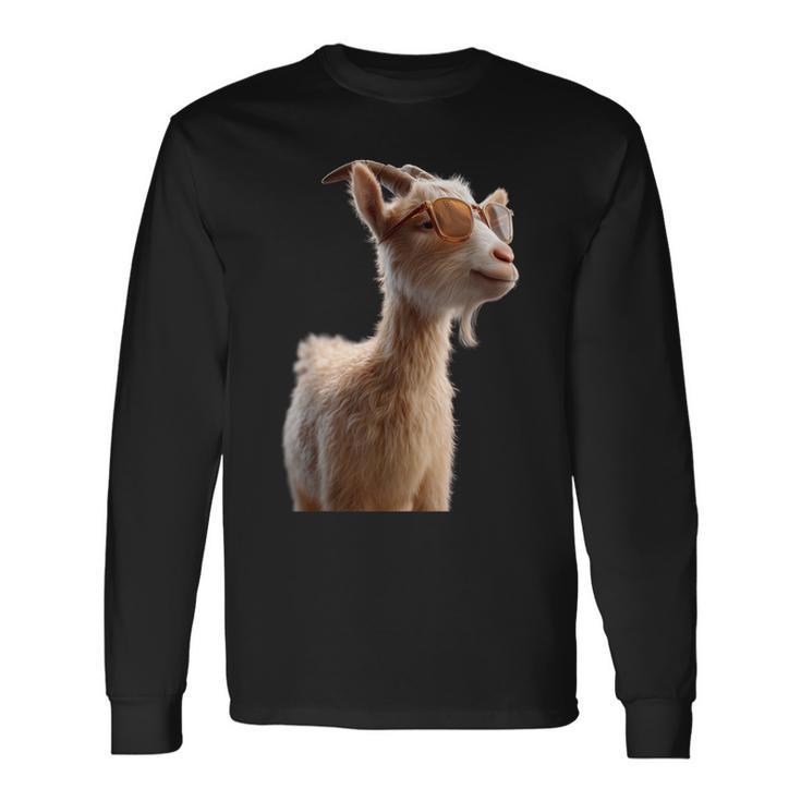 ヤギ 家畜ヤギ 野生ヤギ アイベックス ヤギ 甘味ヤギ 長袖Tシャツ