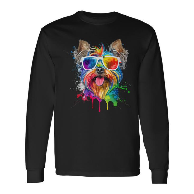 ヨークシャーテリア 犬好き ヨーキーマム 長袖Tシャツ