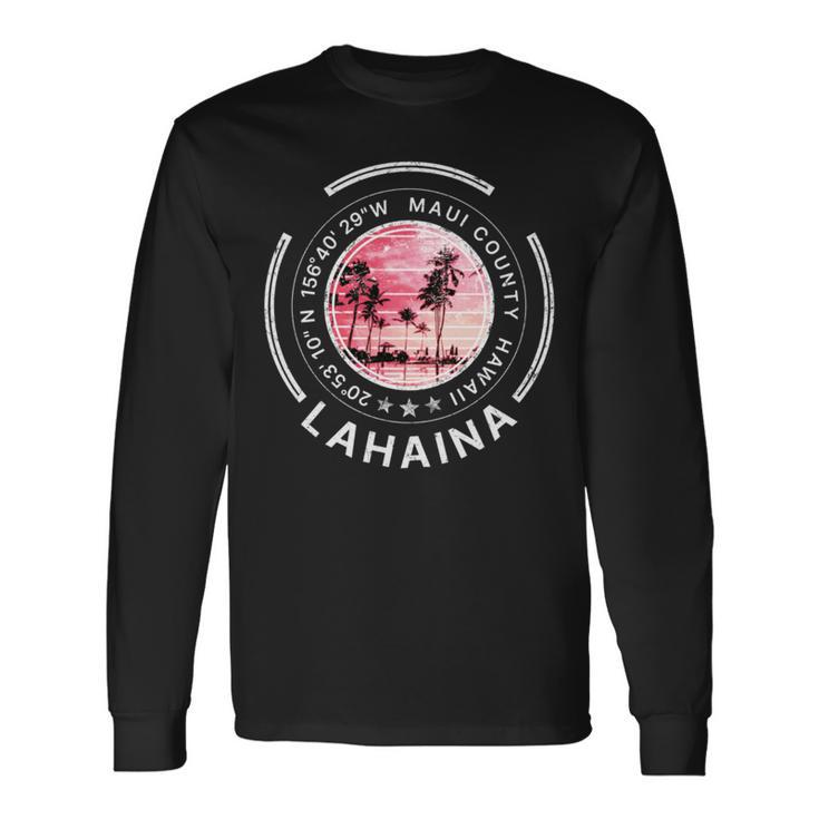 ラハイナ マウイ ハワイ レトロ 長袖tシャツ 長袖Tシャツ