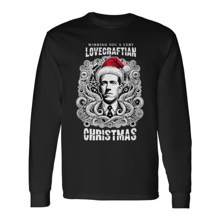 ラブクラフトのサンタとクトゥルフのクリスマス 長袖Tシャツ ギフトのアイデア