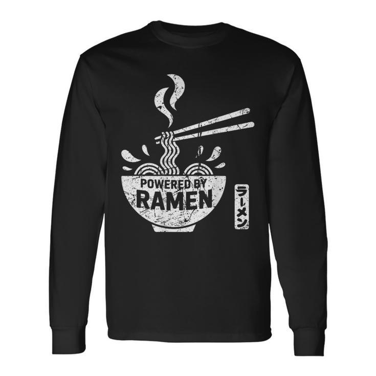 ラーメン 日本麺好き 食文化デザイン 長袖Tシャツ