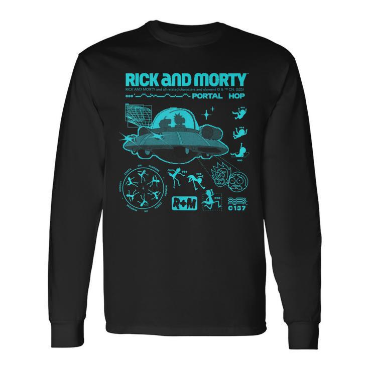 リック・アンド・モーティ・ポータル・ホップリック・アンド・モーティ・マーチ 長袖Tシャツ