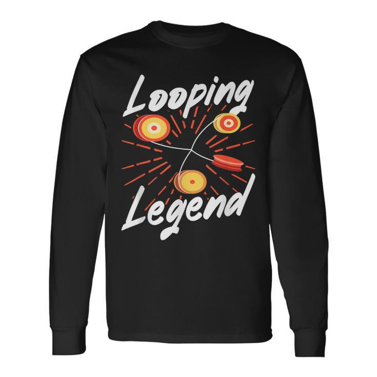 ルーピング レジェンド ヨーヨー ジャグリング ヨーヨーイング ヨーヨー 長袖Tシャツ