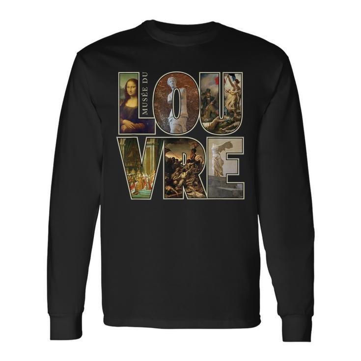 ルーヴル美術館 パリ フランス 芸術作品 長袖Tシャツ