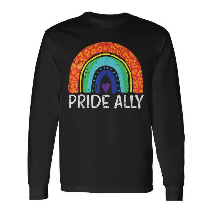 レインボーフラッグ プライド アリー ゲイプライド 月 Lgbtq Ally Lgbt 長袖Tシャツ