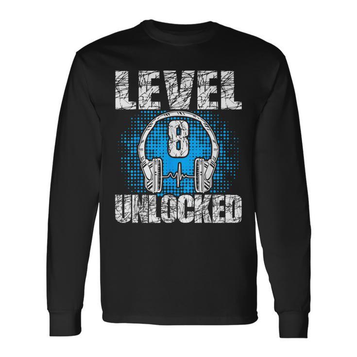 レベル8 アンロック バースデー 8歳 ゲーマー 長袖Tシャツ