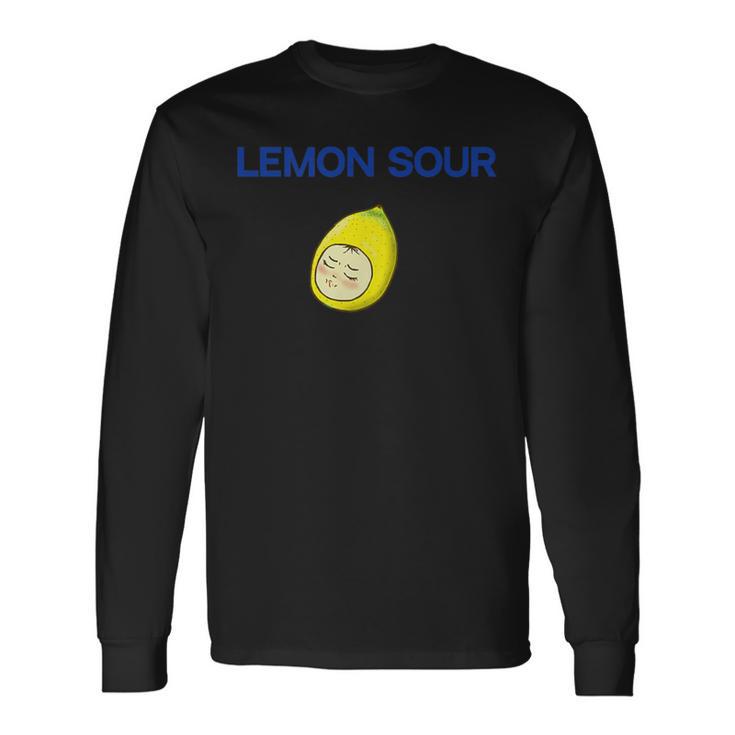 レモンサワーの可愛いおもしろtシャツ 長袖Tシャツ
