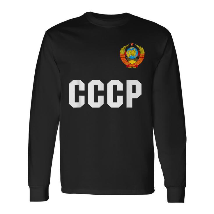 ロシアcccp ソ連ロシアサッカージャージーtシャツ 長袖Tシャツ